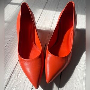 Vince Camuto Tritellia Block Heel in Sunset Orange